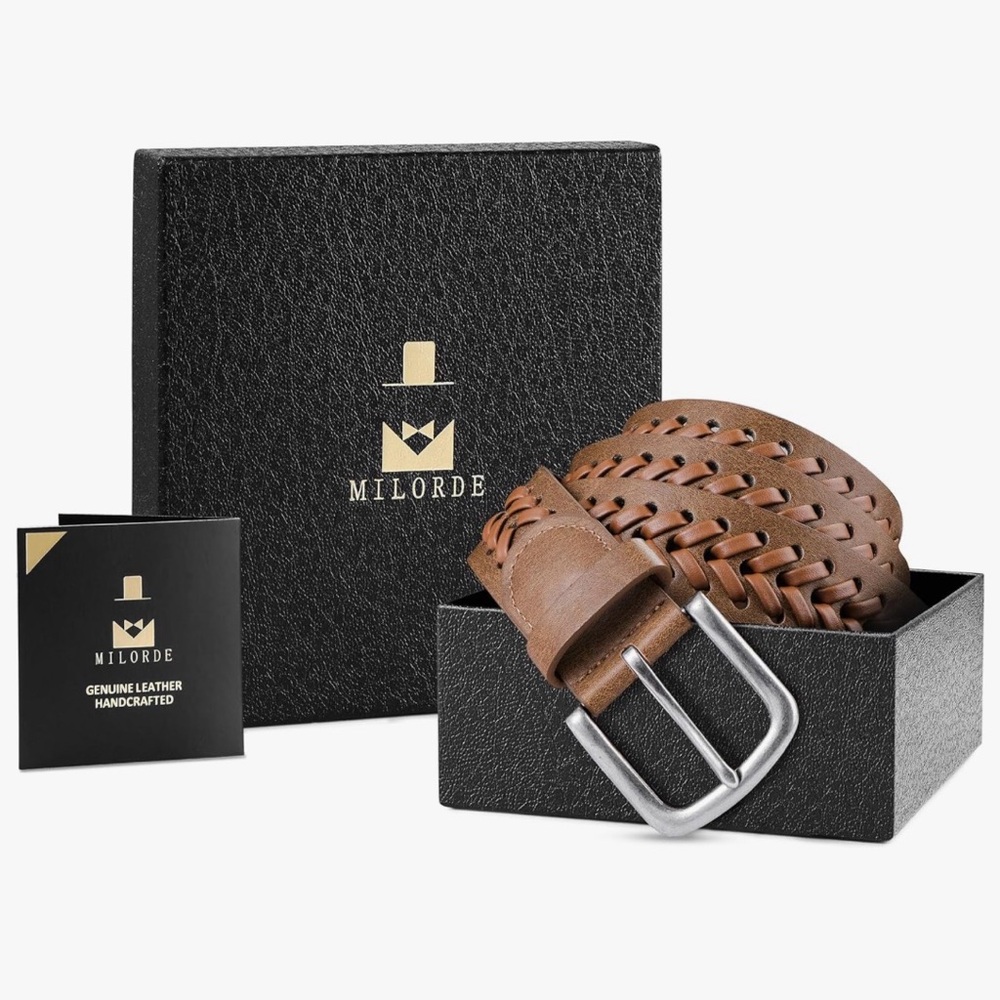 Leather Braided Belt